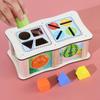 Montessori Color Shape Sorting Box Wooden Toys Color Shape Cognition Preschool Early Learning Educational Toys Gifts for Kids