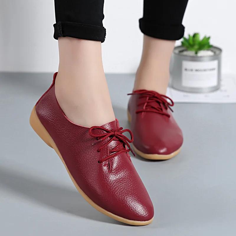 

Genuine Leather Summer Loafers Women Casual Shoes Moccasins Soft Pointed Toe Ladies Footwear Women Flats Shoes Female Zapatos 35