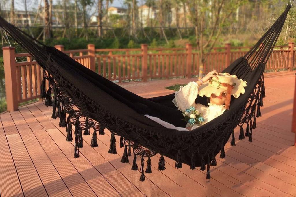 Large garden hammock, boho swing, boho father's day gift