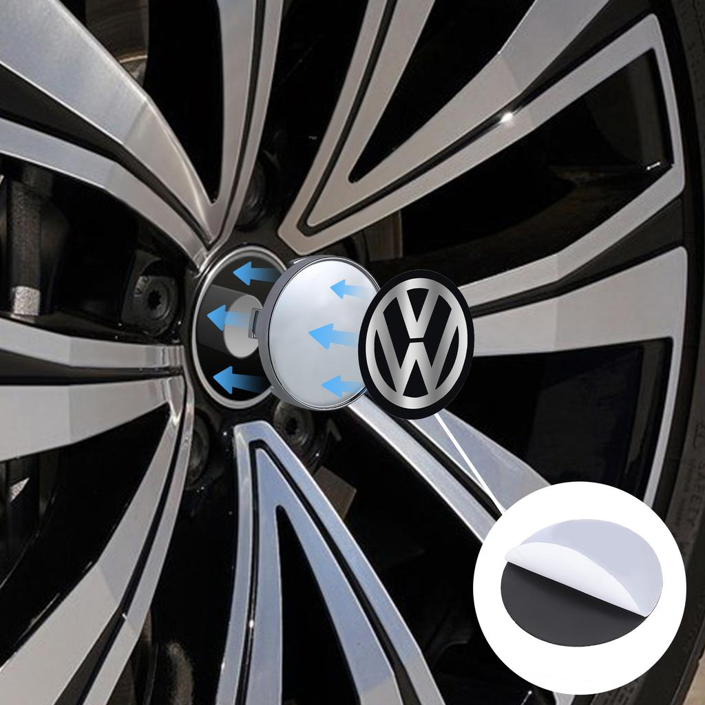 60/63/68mm 4pcs Car Wheel Center Hub Caps Logo Cover for Volkswagen VW Bora R GTI Golf 6 7 8 Passat CC 4 Motion Caddy Jetta Polo zf2