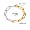 Yori Gold Silver Mix Color Block Paperclip Chain Bracelet Waterproof Stainless Steel Arrivals Popular Jewelry Wholesale