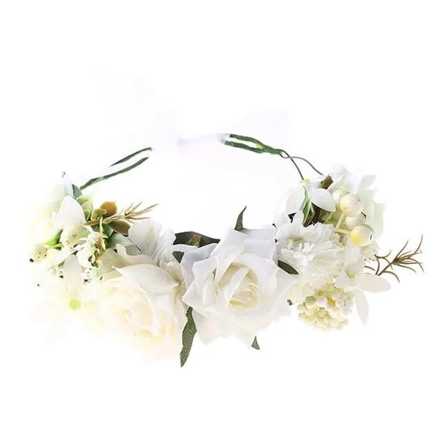 Korean Fashion Imitated Pearl Crowns Girls Bridal Wedding Headband Floral Flower Headband for Girls Adult Hair Accessories
