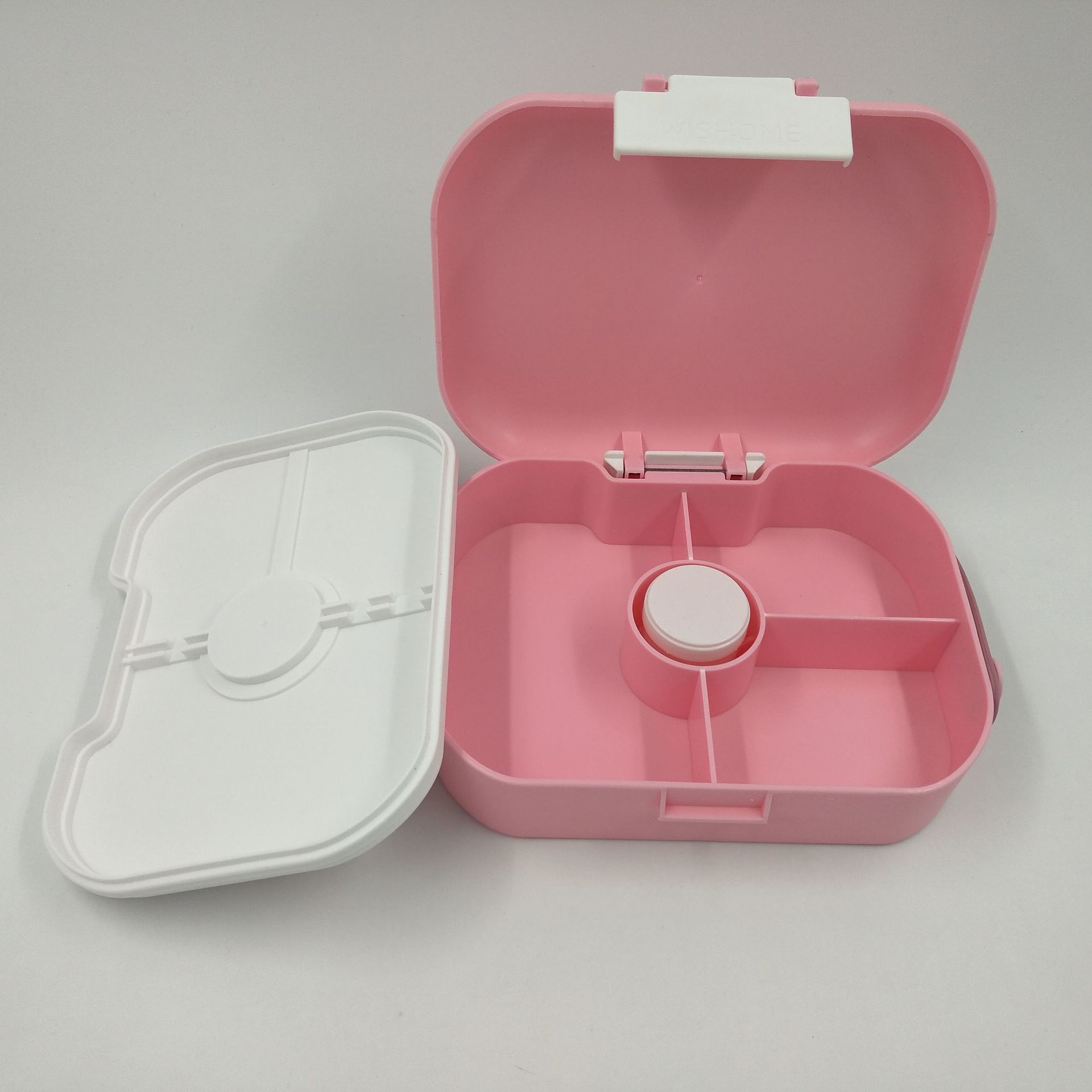 

Портативный ланч-бокс большой емкости, герметичный, сохраняющий свежесть продуктов, двухслойный, для путешествий, походов, офиса, школы, детей, коробка для бенто розовый