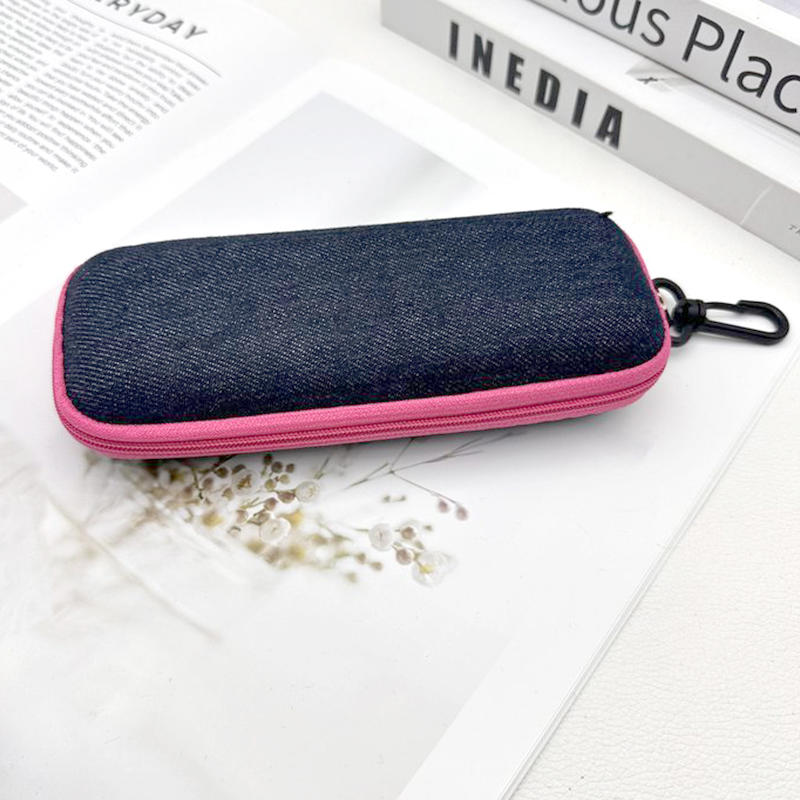 1PC Portable Eyewear Cases Cover Sunglasses Hard Case For Women Men Glasses Box With Lanyard Zipper Eyeglass Cases Protector
