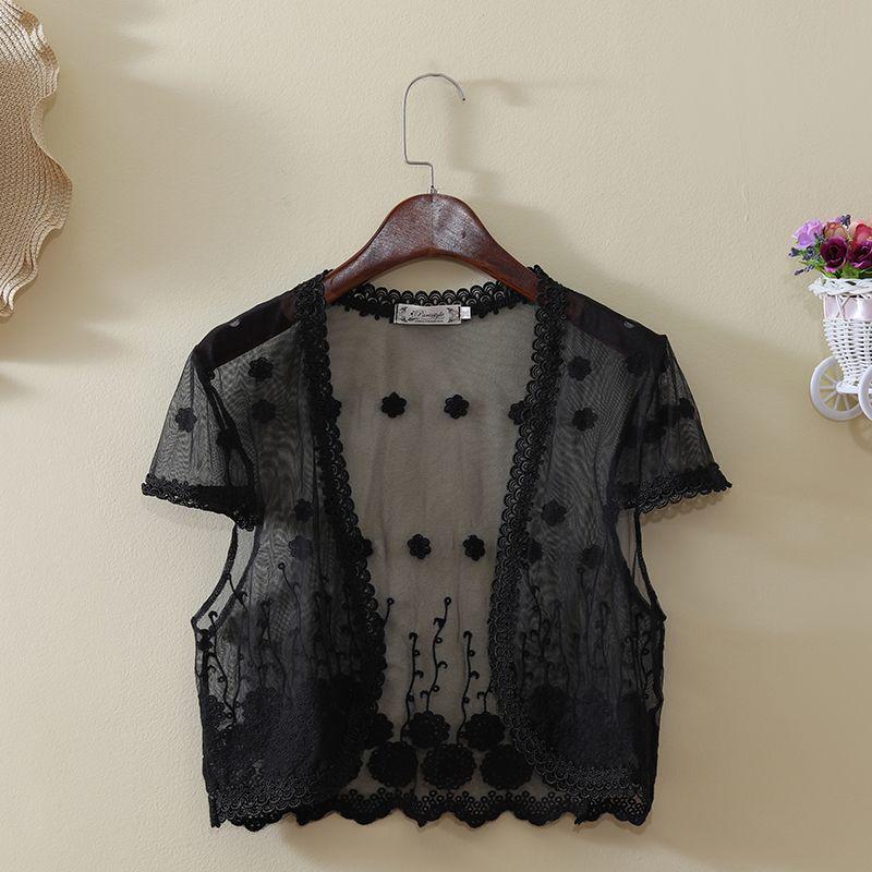 Summer Lace Short Sleeve Bolero Cardigan Shawl
