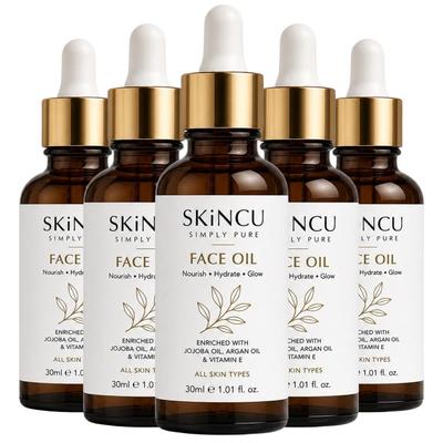 SKINCU Face Care Oil, For Glowing Face With Goodness Vitamin E Oil 30ml (5 Pack)