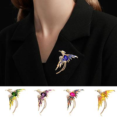 Phoenix Bird Brooches Pin For Women Enamel Flying Beauty Bird Party Gift