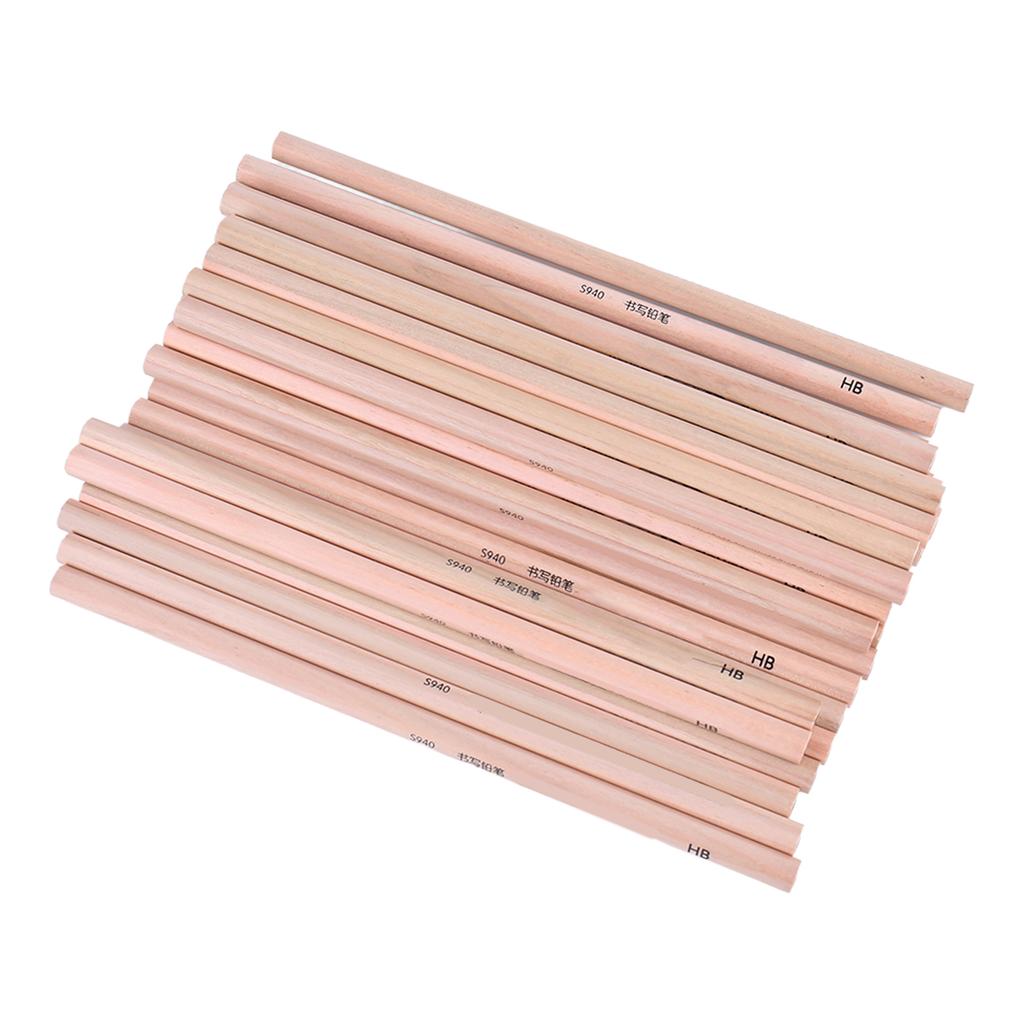 30 szt. Ołówków HB Sześciokątne Gładko Piszące Zapobiegają Łamaniu Drewniane Ołówki do Szkicowania Rysowania