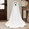 Statue de Chien Effrayante pour l'Extérieur Fantôme Illuminé Décoration d'Halloween, Fonctionne à Piles Autoportante Décorations d'Horreur Adaptées aux Familles avec Télécommande