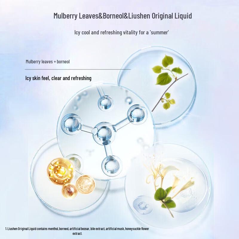 Liùshén Icy & Refreshing Shower Gel with Borneol & Mulberry Leaf, 2x1L Family Pack