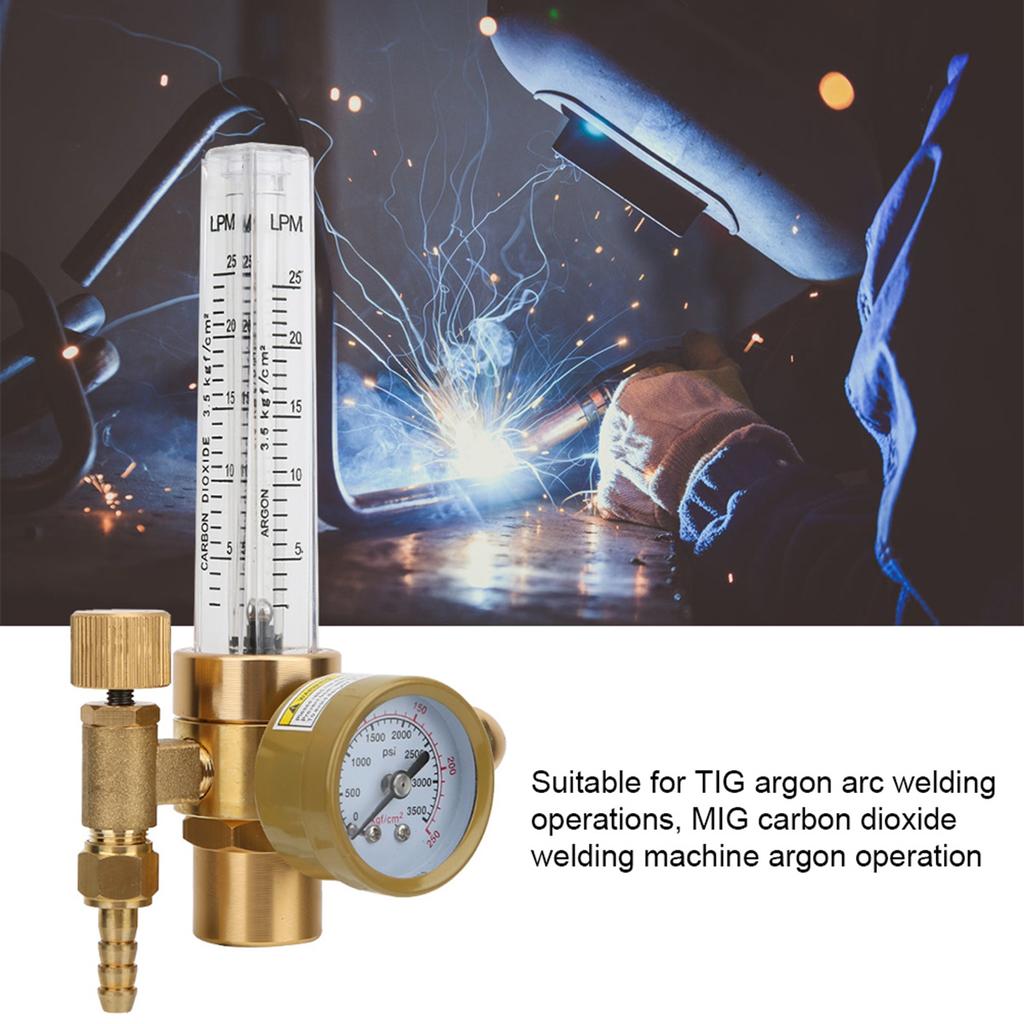 All Brass Argon Pressure Reducer Gas Flowmeter G5 8 Male Thread CGA580 Connector