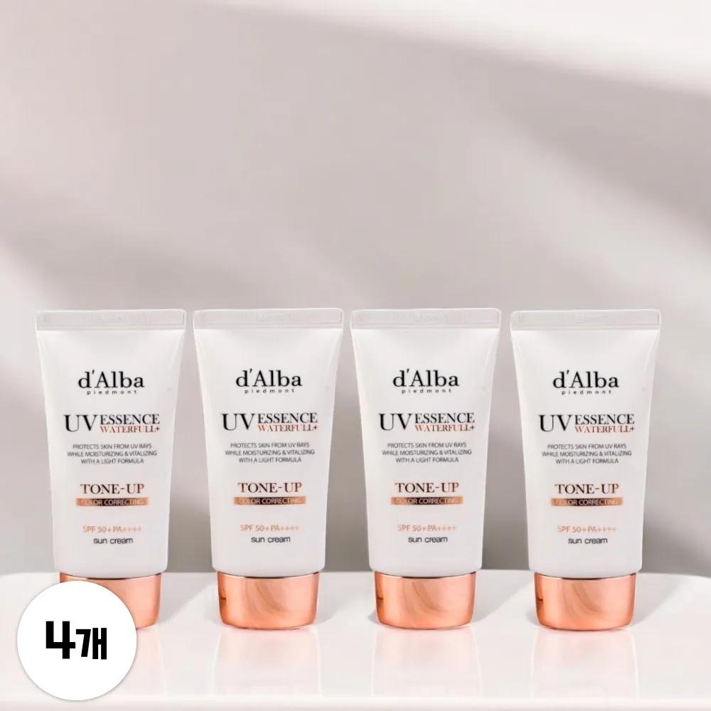 d Alba Vegan Tone-Up Sunscreen Bare Face Pink 50ml 4 Pieces