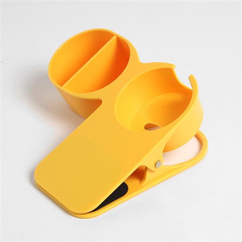 Clamp-type Table Cup Holder (yellow) for Desk Organization