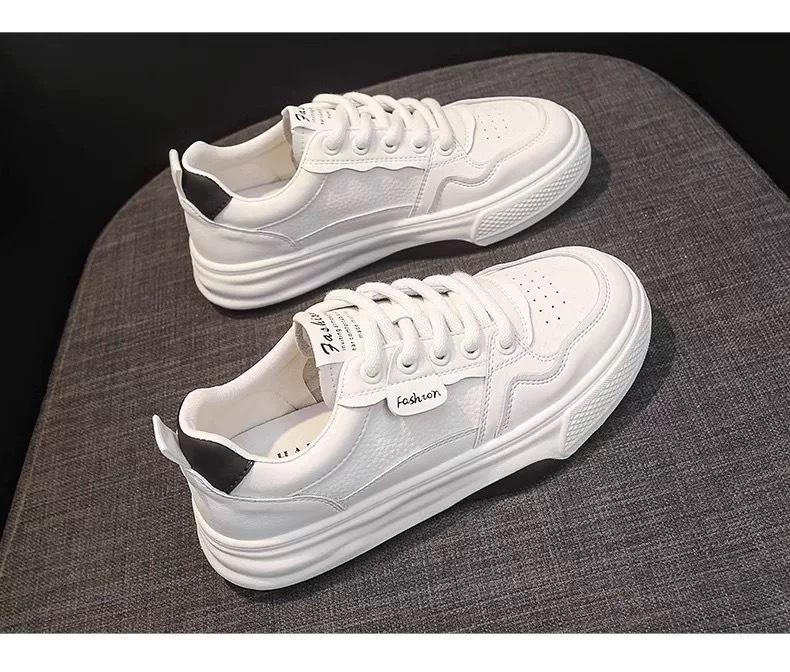 Flat white shoes women's versatile niche board shoes new spring high casual sports shoes