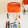 H House Canvas Travel Toiletry & Makeup Bag: Portable Women's Lunch Box & Cosmetics Storage Handbag