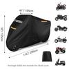 Favoto Motorcycle Cover for Large UV High and Includes a Windproof Belt with Reflective Durable and Storage Bag Motorcycles, Waterproof, Protection,