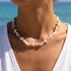 Trendy Colorful Irregular Gravel Starfish Beaded Necklace for Women Elegant Gold Color Starfish Charm Necklace Summer Jewelry