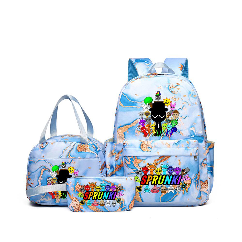 New Rhythm Box Heat Transfer Backpack Sprunki Music Game Primary and Secondary School Children's Schoolbag