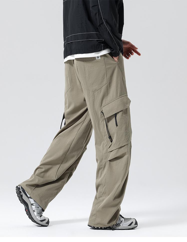 Workwear Outdoor Sports Multi Bag Straight Tube Hanging Thin Men's Casual Pants
