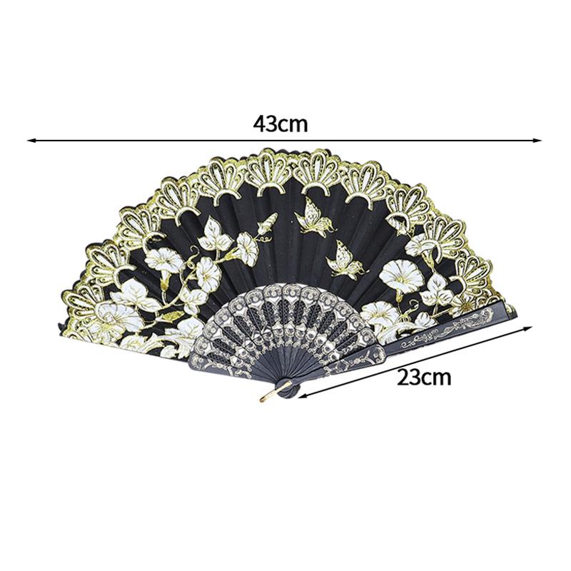 

Классический шелковый складной веер в китайском стиле, танцевальный, складной, с перьями, портативный, ремесленный, подарок, креативный, для свадебной вечеринки, фотореквизит
