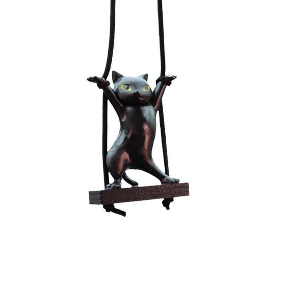 Décor De Voiture Chat Qui Se Balance - Pendentif En Résine Pour Rétroviseur, 22 Cm, Couleur Au Choix