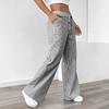 Women's Striped Drawstring Waist Wide Leg Pants in Multiple Colors