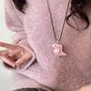 Sweet Cute Long Rope Chain Necklace Elephant Dinosaur Long Sweater Chain  Women Men