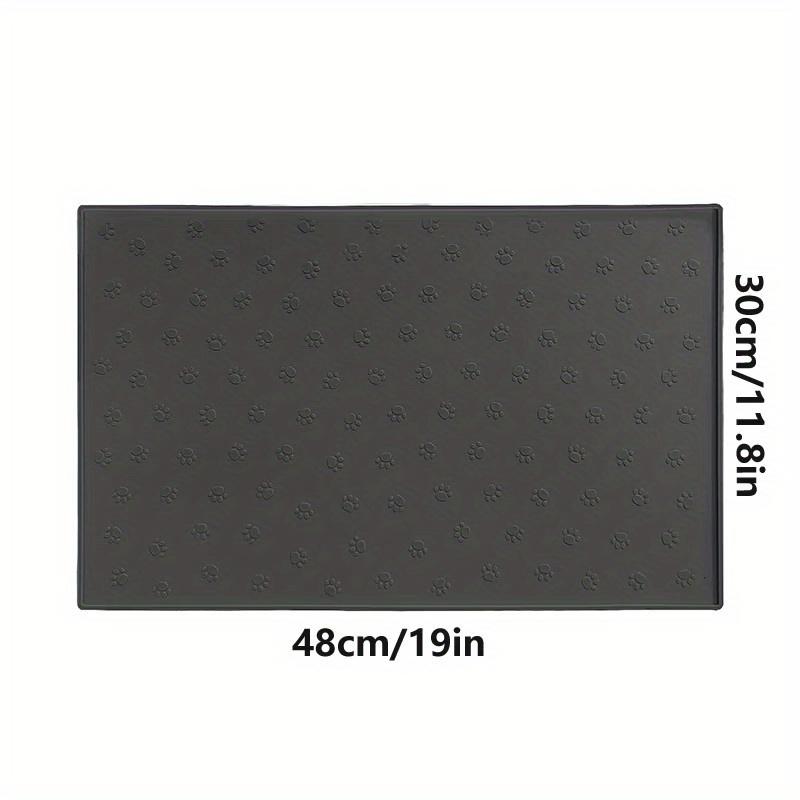 

Силіконовий килимок для миски для домашніх тварин із захистом від бруду, стійкий до ковзання, килимок для годування собак для маленьких середніх домашніх тварин, килимок для собак і кішок Black Footprint S