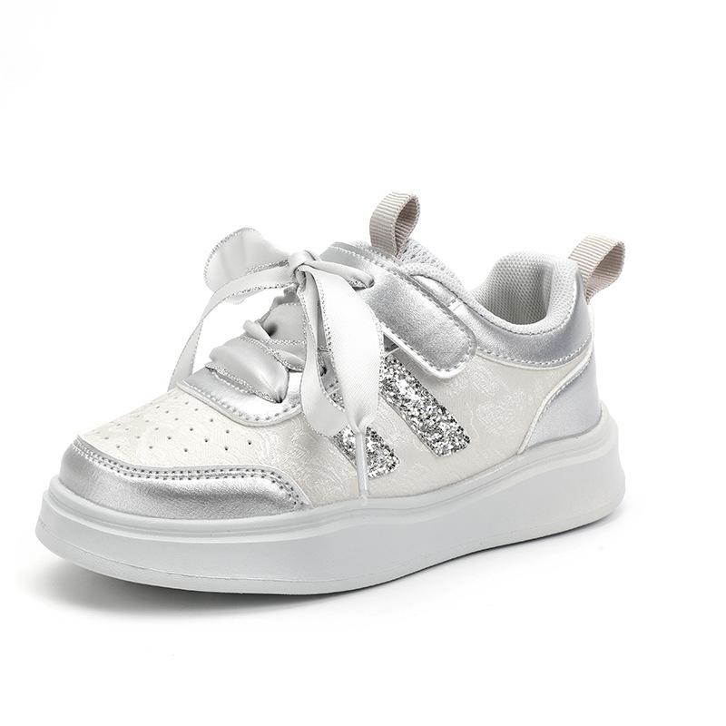 Girls shoes sneakers 2025 new autumn children's leather breathable board shoes girls spring and autumn fashion trendy shoes older children