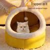 Four Seasons Universal Semi-enclosed Cute Pet Bed for Cats and Small Dogs - Winter Warmth