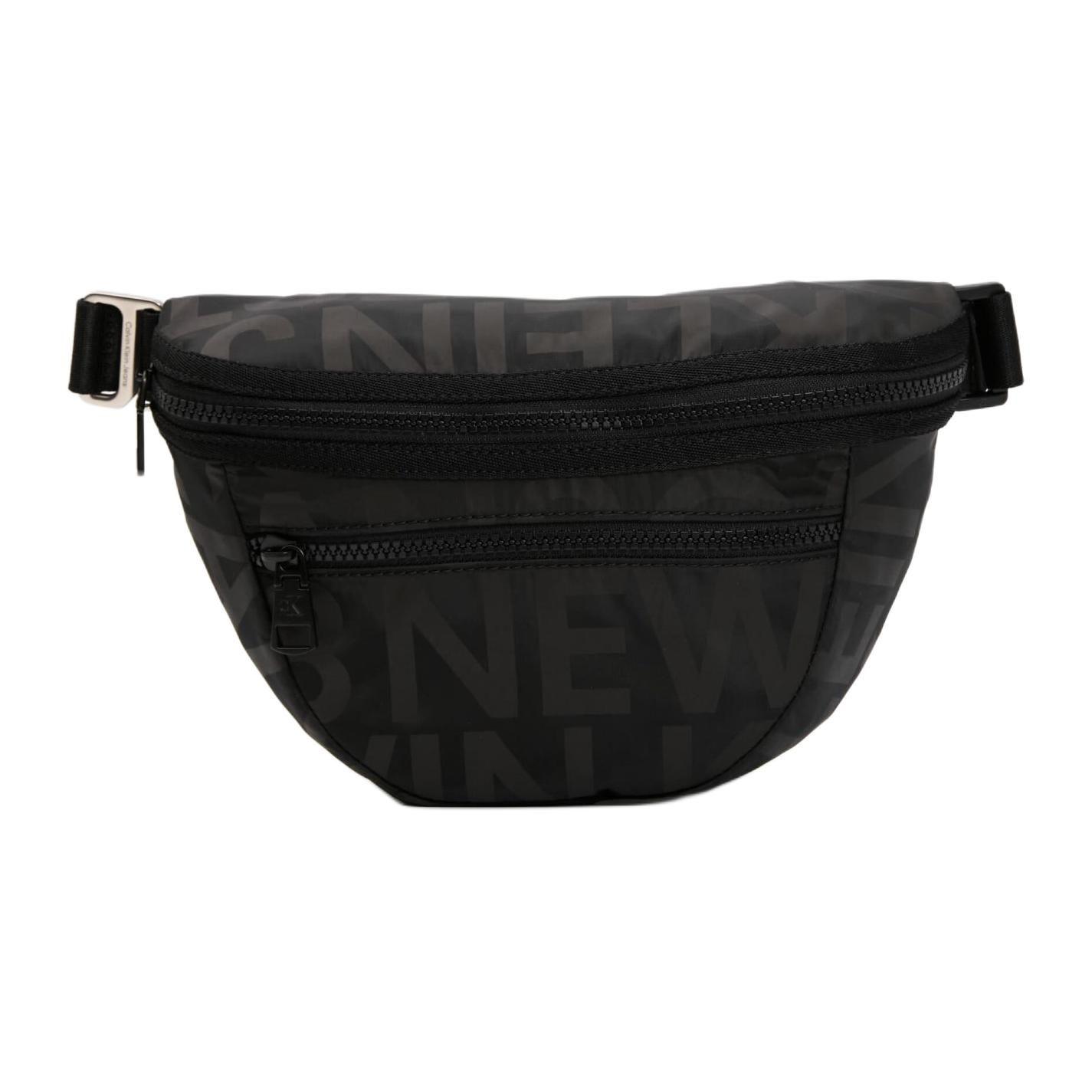 

Calvin Klein Reversible Zipper Closure Adjustable Shoulder Strap Nylon Crossbody Bag Men bags Black HH3830-001 Basic Set (Bag)