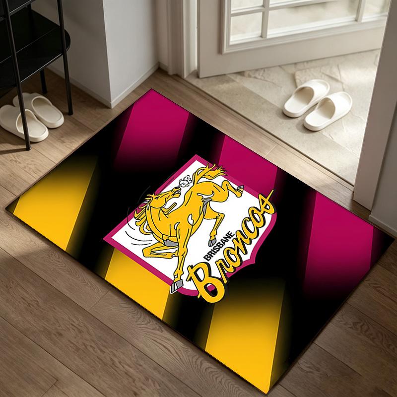 Brisbane Broncos A rug suitable for office chair areas living rooms and computer desks perfect for home offices and an ideal holiday gift