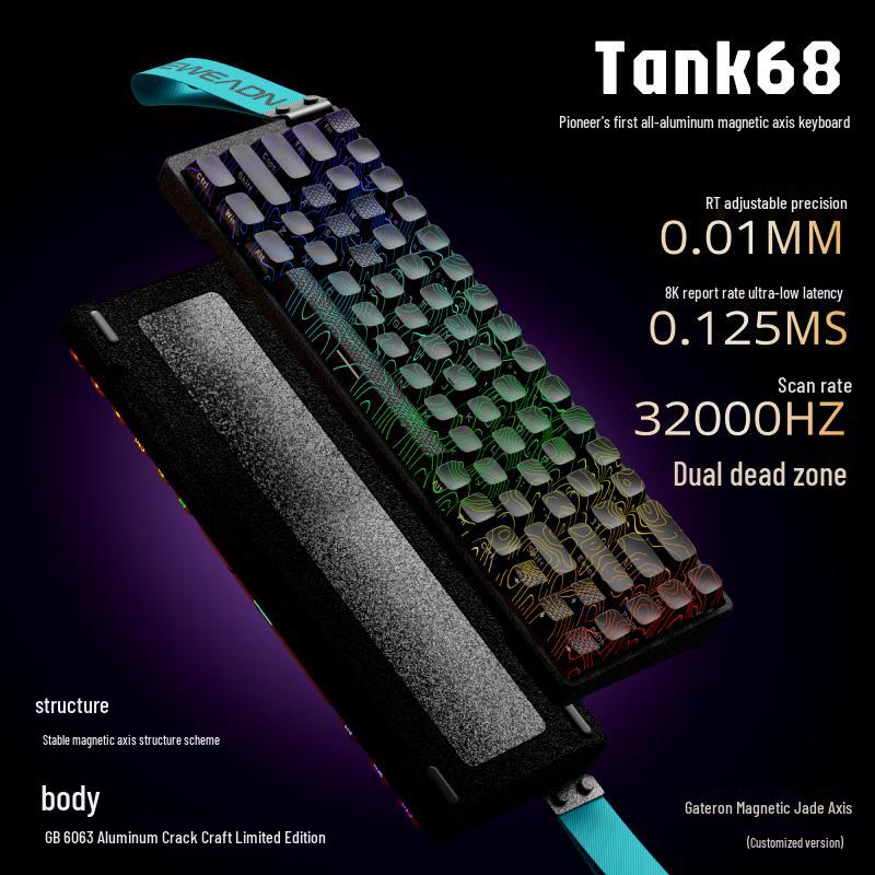 

Qianxingzhe Tank68Pro RGB Wired Hot-Swappable Mechanical Keyboard