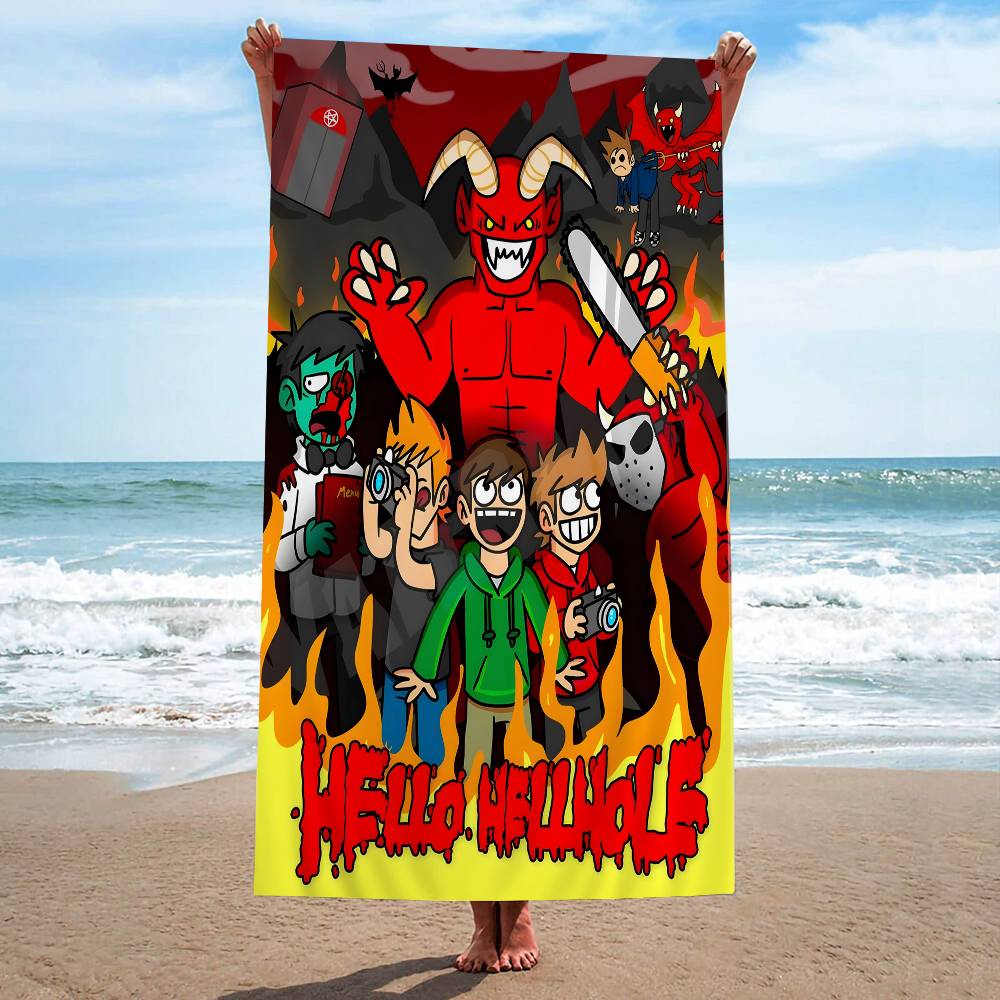 Animated Eddsworld Movie Microfiber Beach Towel Absorbent Quick Dry Soft Yoga Swimming Resort Mountain Climbing Towel