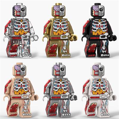 Tasche D8005 Anatomisches Skelett Druck Mann Montage Baustein Figur Modell Spielzeug