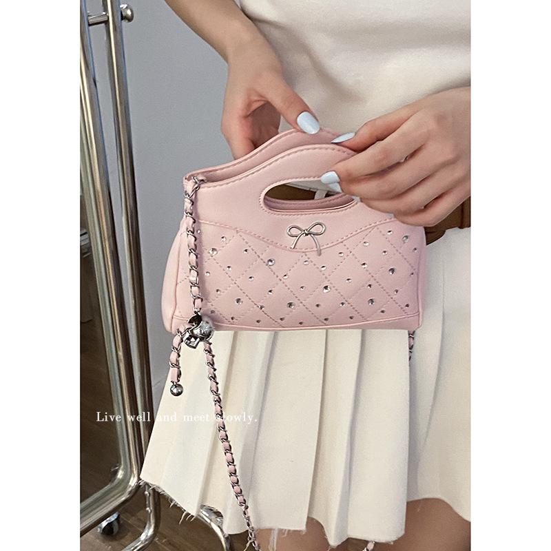 French Niche Texture Handbag Small Bag Women's 2025 New Diamond Lattice Small Square Bag Fashion Chain Crossbody Bag