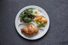 Nodahoro Enamel Round Plate, Heat-Resistant, 24cm, Medium Size, Divided, Lunch Plate, White, Made In Japan, RP-M