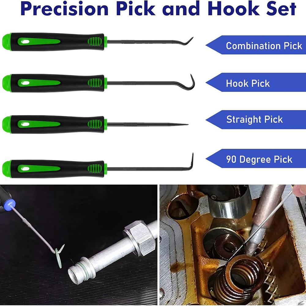 Car Auto Vehicle Oil Seal Screwdrivers Set O-Ring Seal Gasket Puller Remover Pick Hooks Tools Sealing Repair Tools 14PCS-4Pcs