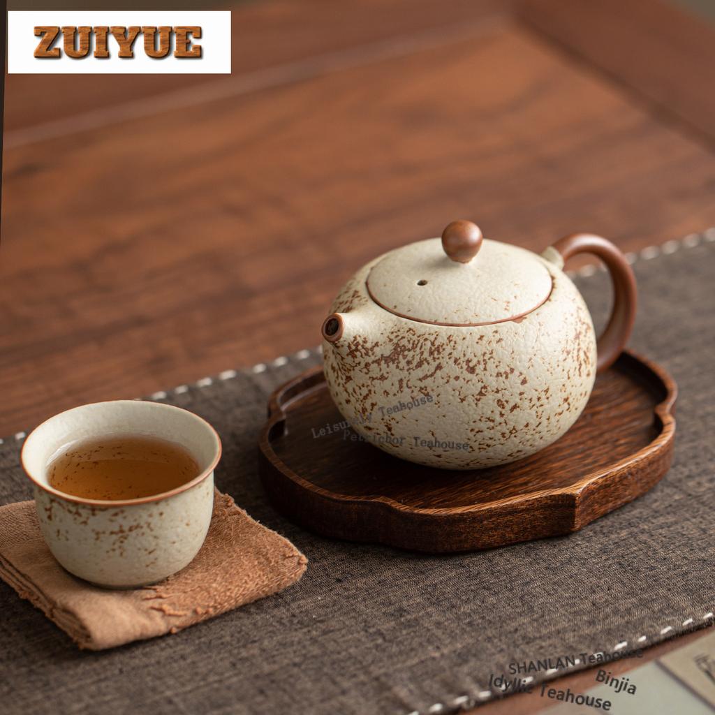 250ml Coarse Pottery Xishi Teapot Vintage Tea Infuser Pot Household Tea Maker Kettle With Filter Puer Tea Services Collection