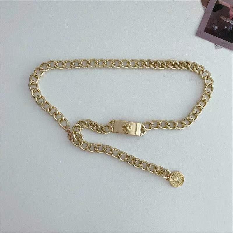 European and American Retro Geometric Tassel Beauty Portrait Body Chain Female Personality Punk Metal Pendant Waist Chain