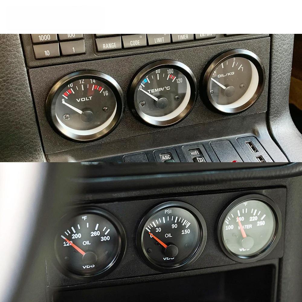 Triple Gauge Car Accessory: Voltage, Oil Pressure & Water Temperature