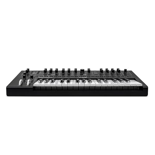MOOG Messenger Monophonic Analog Keyboard Synthesizer with 32 Keys, 64-Step Sequencer, 256 Presets, Aftertouch, Sub-Oscillator, Ladder Filter, and Arp