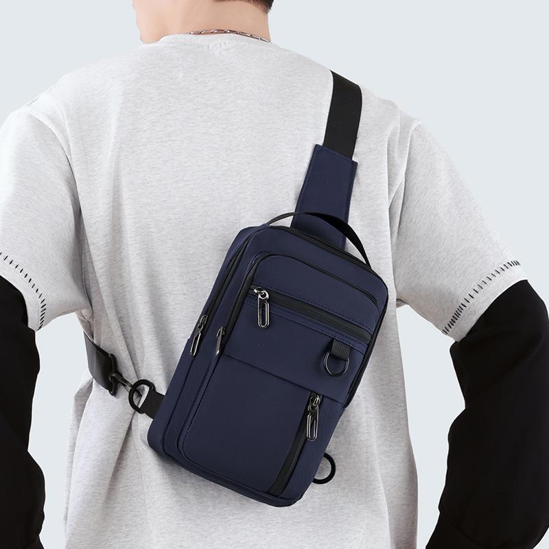 Men's Chest Bag Nylon Bag Large Capacity Shoulder Crossbody Bag