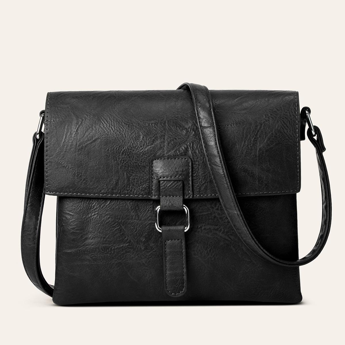 Retro large-capacity envelope bag women s new fashion shoulder bag delivery versatile messenger bag чёрный