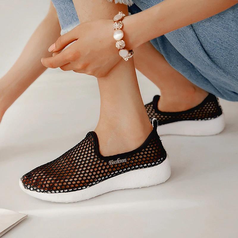 Fashion Hot Season Female Sandals 2025 Mesh Breathable Women Shoes Fashion Sports Shoes Soft Comfortable Women Shoes Zapatos De Mujer