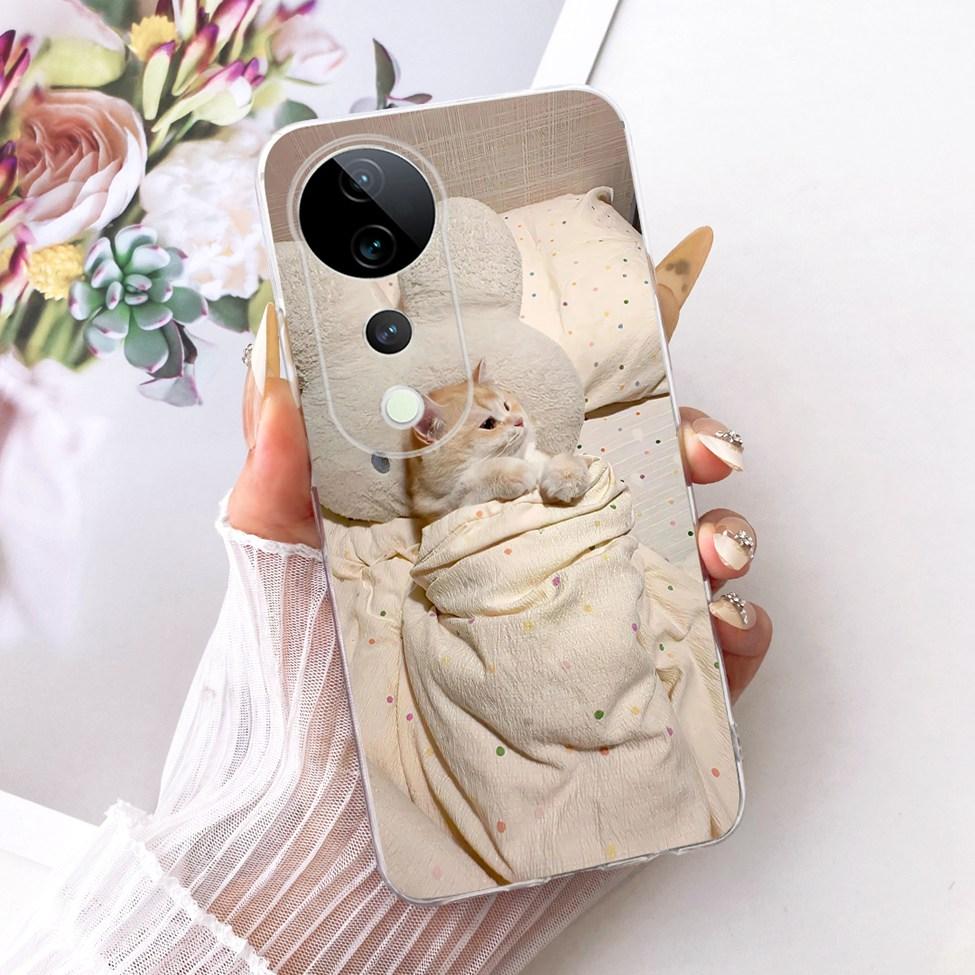 Casing For Vivo S19 Pro Clear Case Aesthetic Luxury Cute Fashion Flower Funny Painted Funda For Vivo S19Pro V2362A Cover