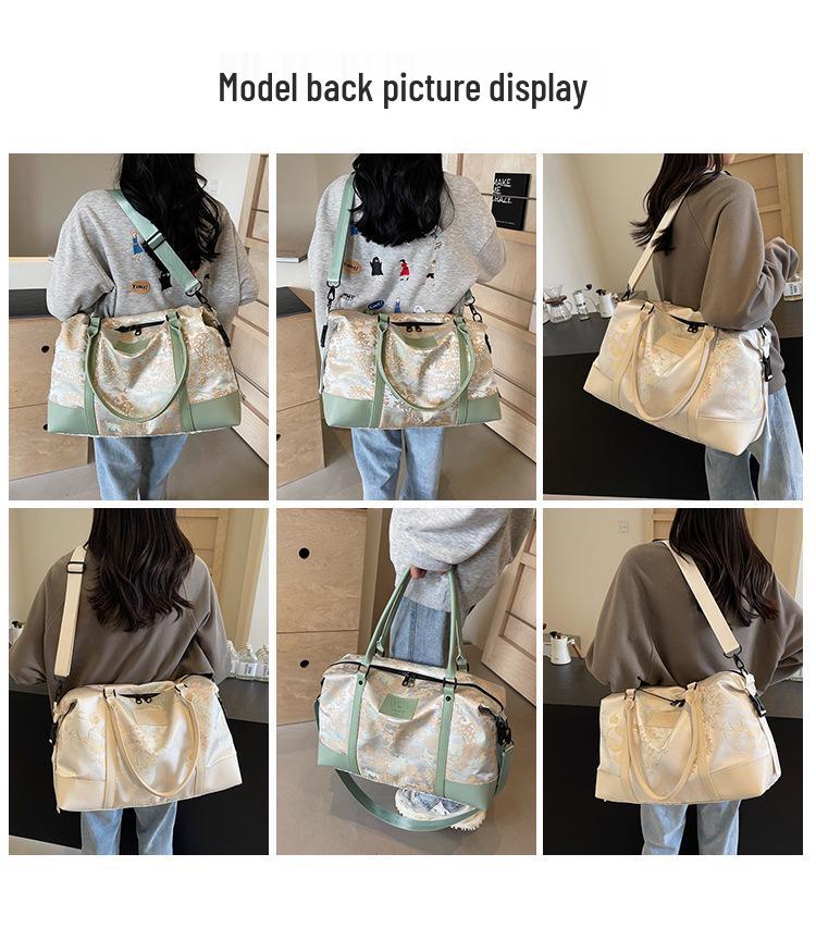 תיק נסיעות גדול בסגנון סיני: הפרדה רטוב/יבש, תיק צד קל משקל ותיק כושר