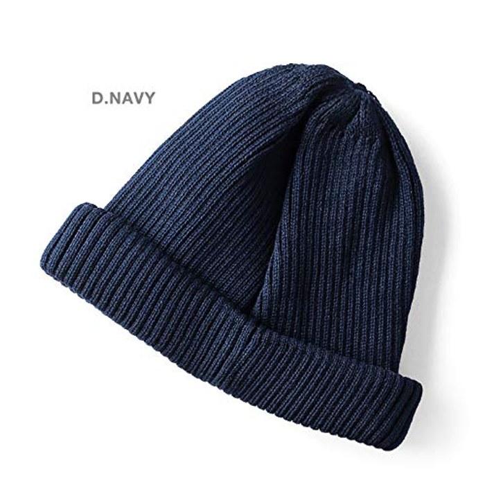 [Lototo] R5021 Cotton Roll-Up Beanie (One Size, Black)