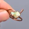 Äthiopischer Opalstein Kupfer Cocktail Geburtstagsgeschenk Elektrogeformter Ring Schmuck V-40