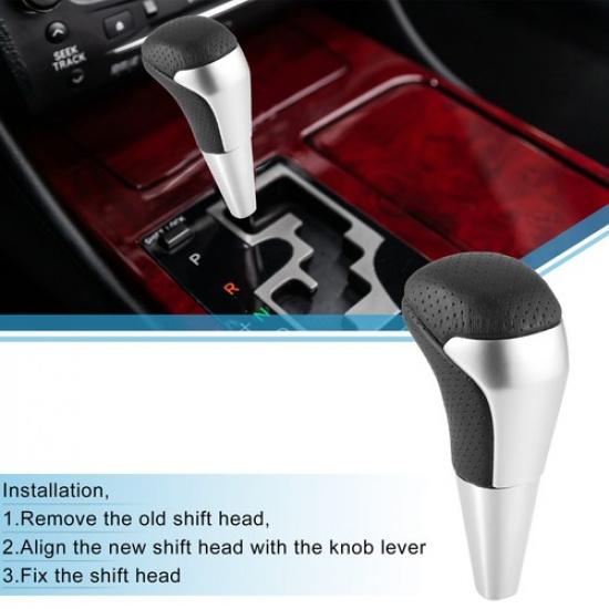 Car Gear Shift Knob Stick Shifter for Toyota Land Cruiser Black Silver Tone